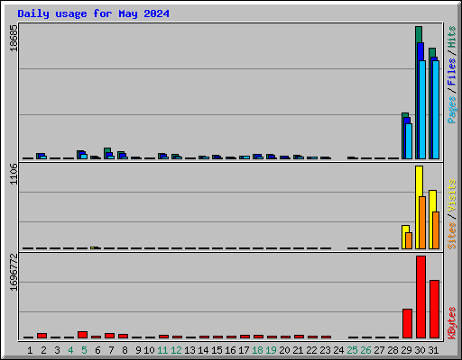 Daily usage for May 2024