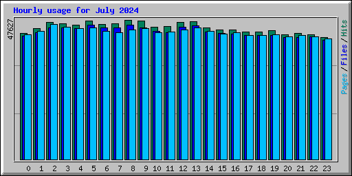 Hourly usage for July 2024