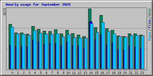 Hourly usage for September 2025