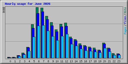 Hourly usage for June 2026